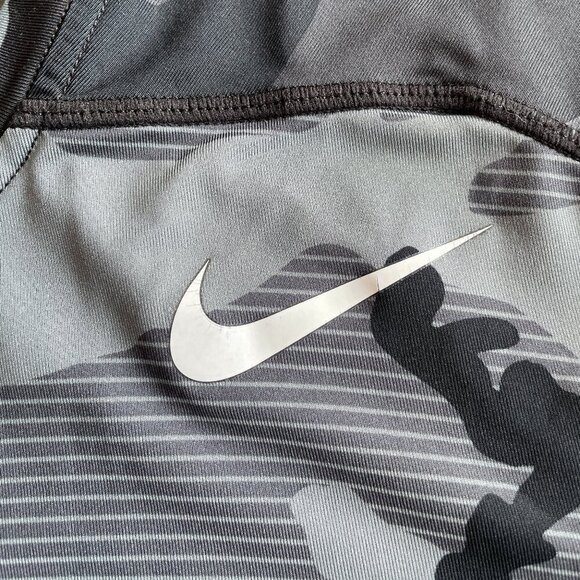 Nike Pro Men's Dri-Fit Fitted Camo Gray/Black T-Shirt, Size Large - Picture 3 of 9